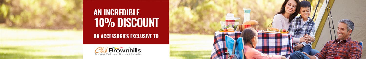 An incredible 10% discount on accessories exclusive to Club Brownhills